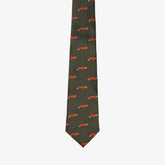 Dubarry Kavanagh Silk Fox Motif Tie in Olive