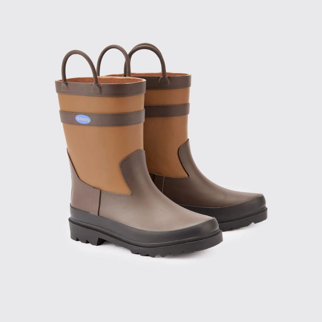 Dubarry Kid's Splash Wellington Boots in Walnut