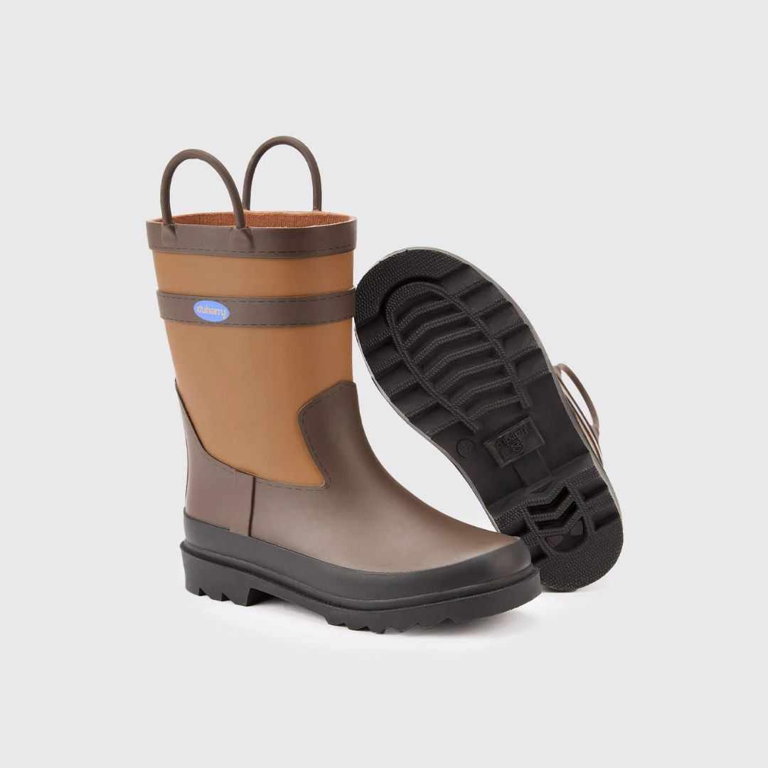 Dubarry Kid's Splash Wellington Boots in Walnut