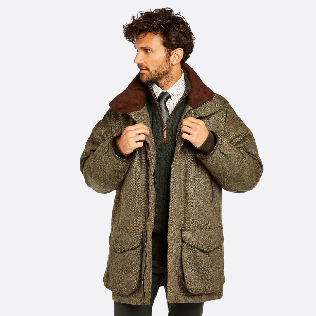 Dubarry Men's Ballinturbet Tweed Jacket in Cedar