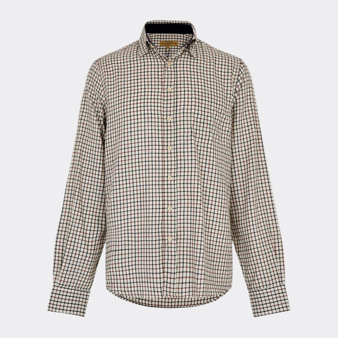 Checkered shirt on a white background