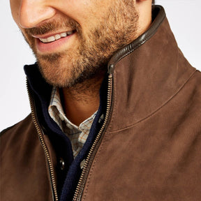 Dubarry Men's Dunhill Leather Gilet in Walnut