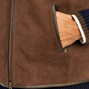 Dubarry Men's Dunhill Leather Gilet in Walnut