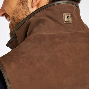 Dubarry Men's Dunhill Leather Gilet in Walnut