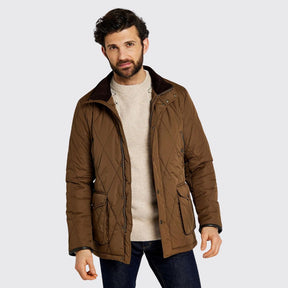 Dubarry Men's Farmley Quilted Jacket in Bronze