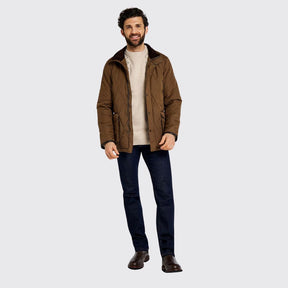 Dubarry Men's Farmley Quilted Jacket in Bronze