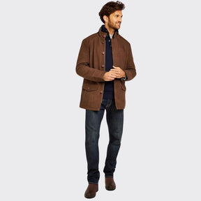 Dubarry Men's Moore Leather Jacket in Walnut