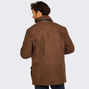 Dubarry Men's Moore Leather Jacket in Walnut