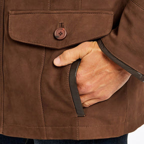 Dubarry Men's Moore Leather Jacket in Walnut