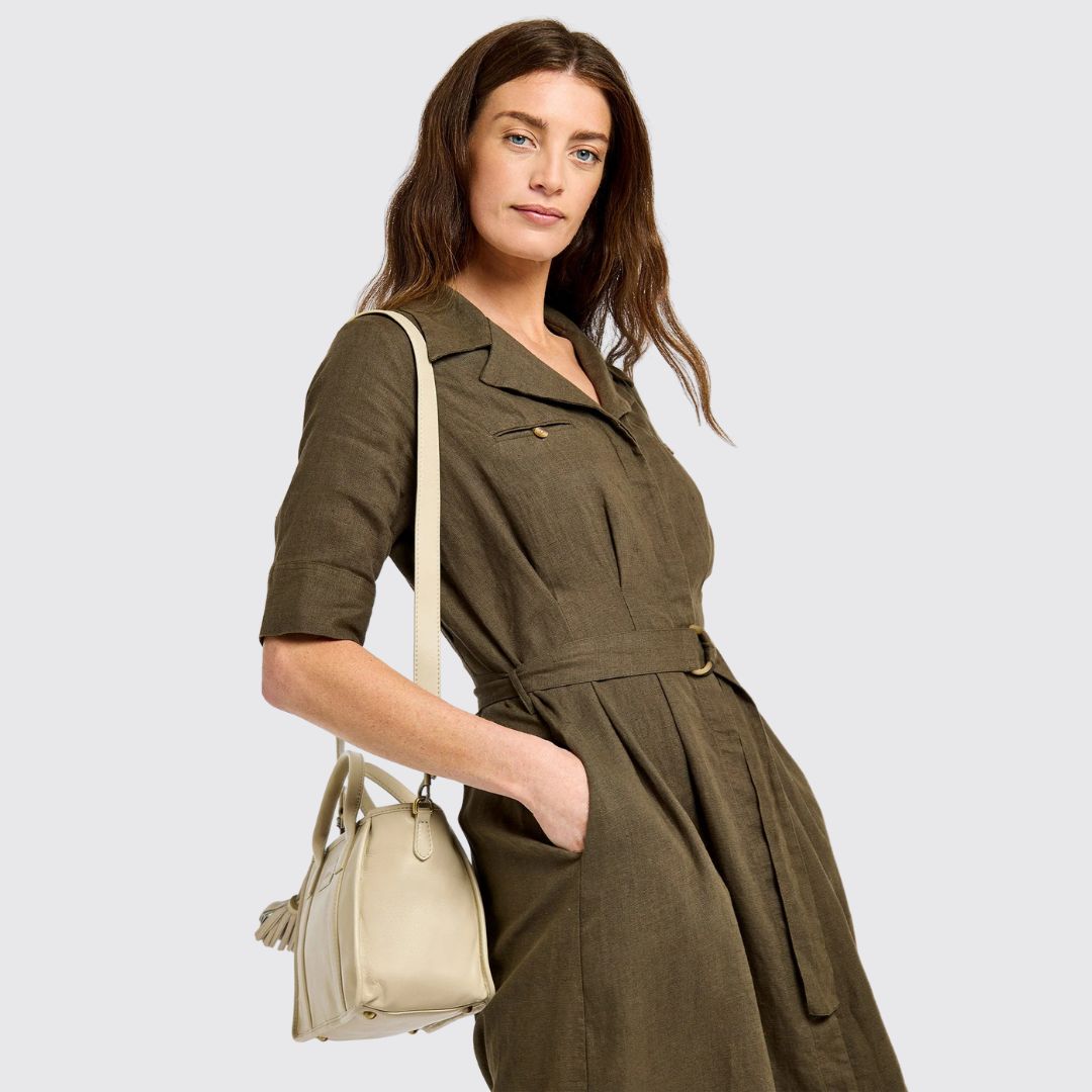 Dubarry Ramelton Leather Handbag in Oyster