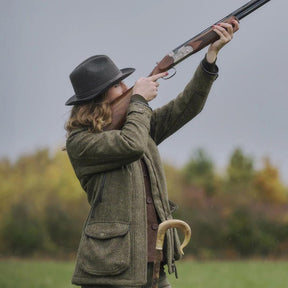 Dubarry Women's Ballynahinch Tweed Shooting Jacket in Heath