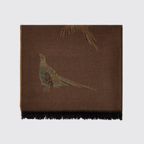 Dubarry Women's Birchdale Pheasant Wool Scarf in Bourbon
