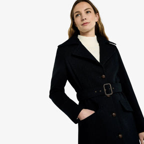 Dubarry Women's Brookvale Fitted Tweed Coat in French Navy