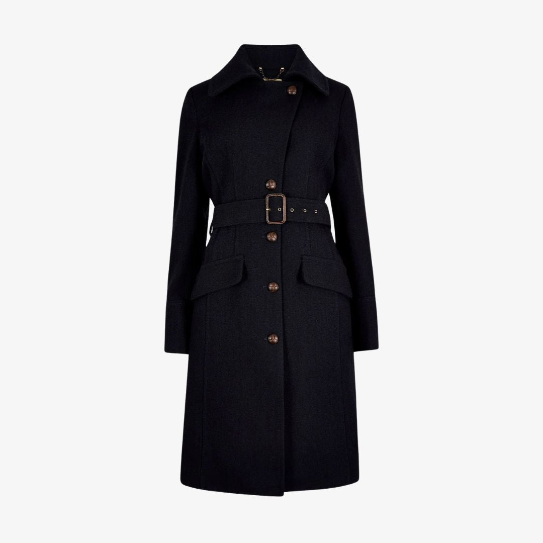 Dubarry Women's Brookvale Fitted Tweed Coat in French Navy