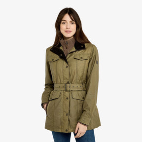 Dubarry Women's Gandon Wax Cotton Coat in Golden Khaki