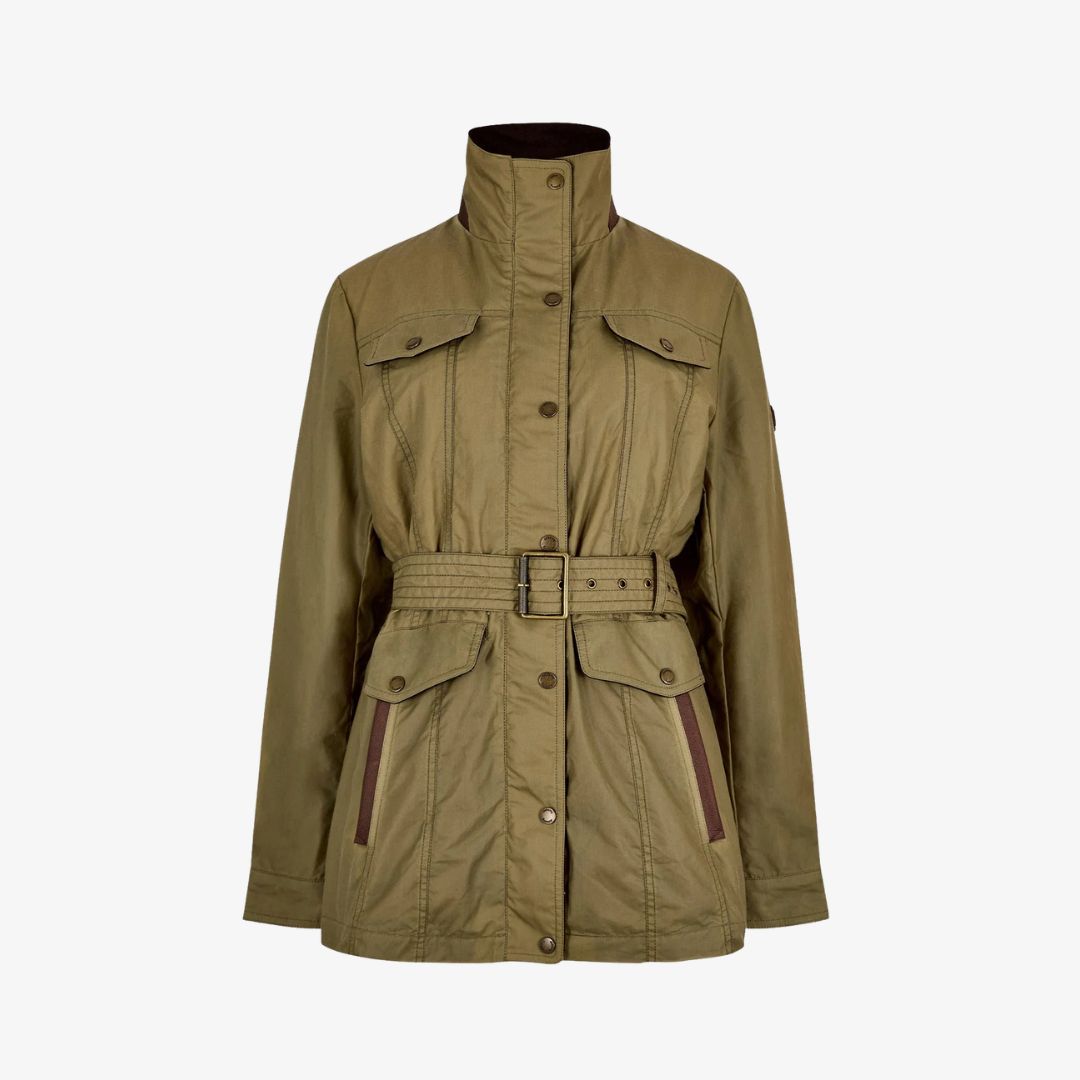 Dubarry Women's Gandon Wax Cotton Coat in Golden Khaki