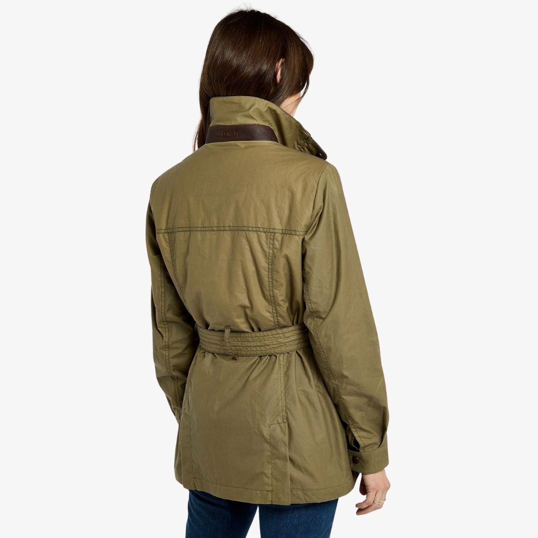 Dubarry Women's Gandon Wax Cotton Coat in Golden Khaki