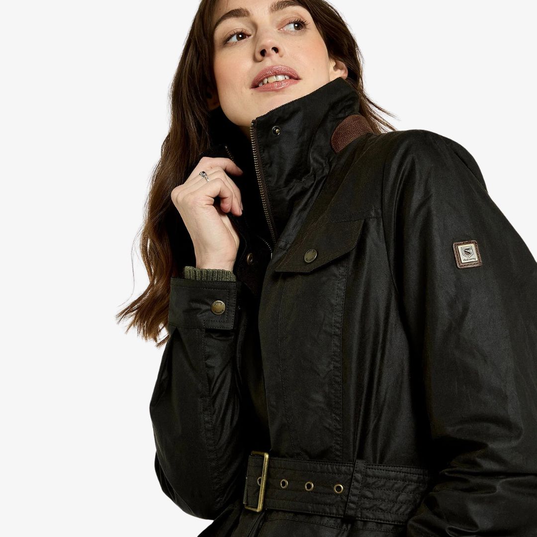 Dubarry Women's Gandon Wax Cotton Coat in Verdigris