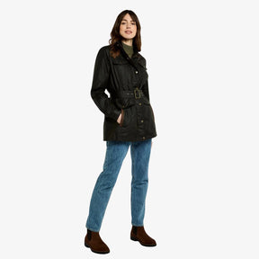 Dubarry Women's Gandon Wax Cotton Coat in Verdigris