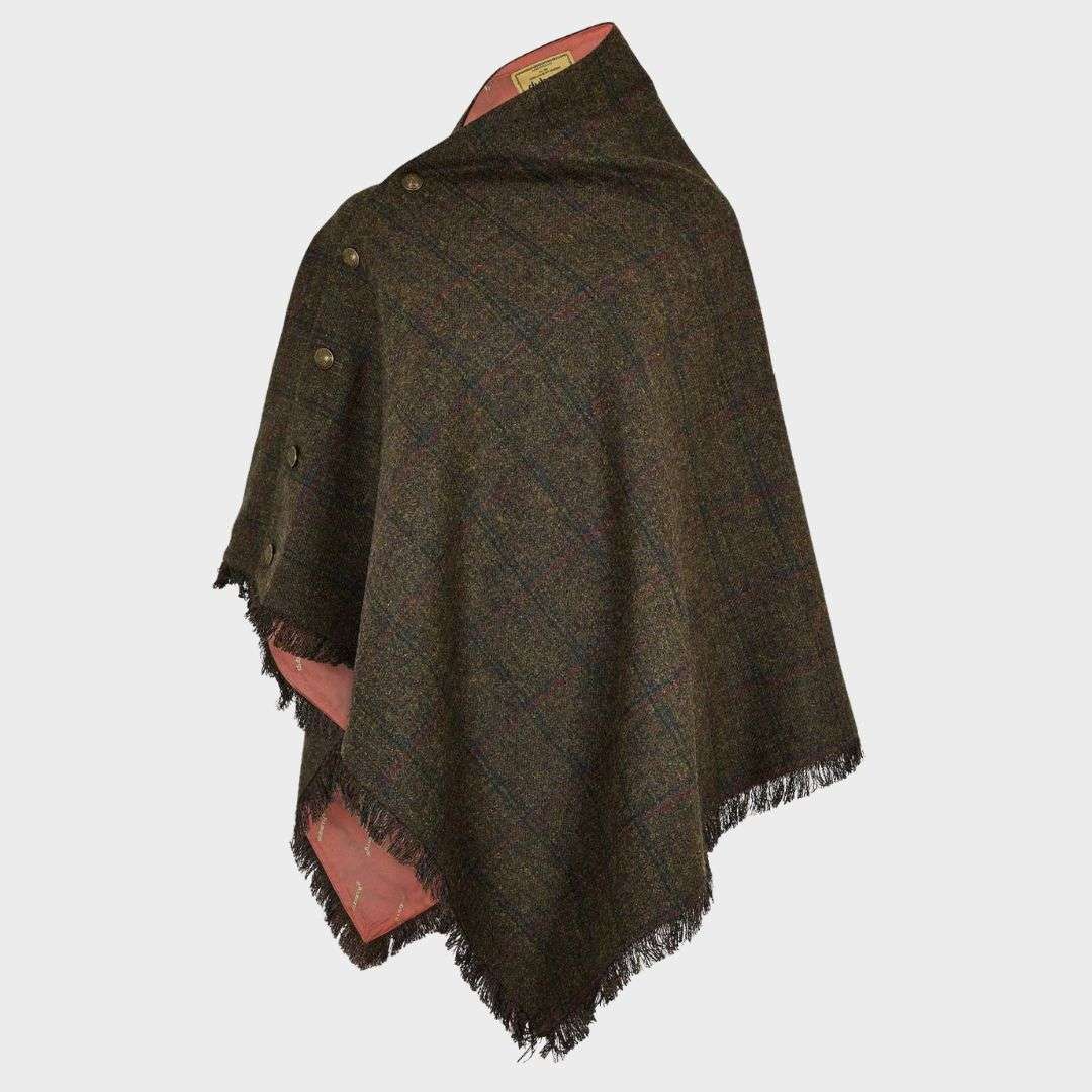 Dubarry Women's Hazelwood Tweed Poncho in Hemlock