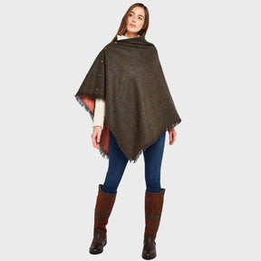 Dubarry Women's Hazelwood Tweed Poncho in Hemlock