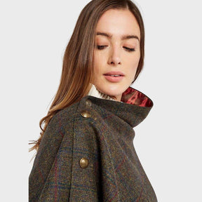 Dubarry Women's Hazelwood Tweed Poncho in Hemlock