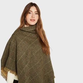 Dubarry Women's Hazelwood Tweed Poncho in Thistle