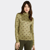 Dubarry Women's Reynolds Soft Printed Mock Neck Top in Dusky Green