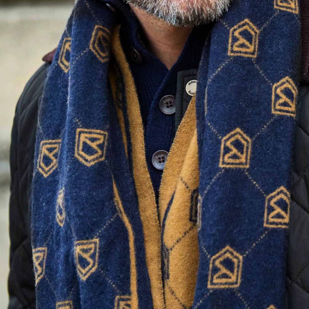 Dubarry Templehouse Wool Scarf in Navy