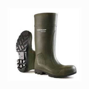 Dunlop Purofort Full Safety Wellingtons Boots in Green