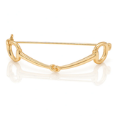 Equetech Snaffle Stock Pin Gold