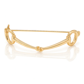 Equetech Snaffle Stock Pin Gold