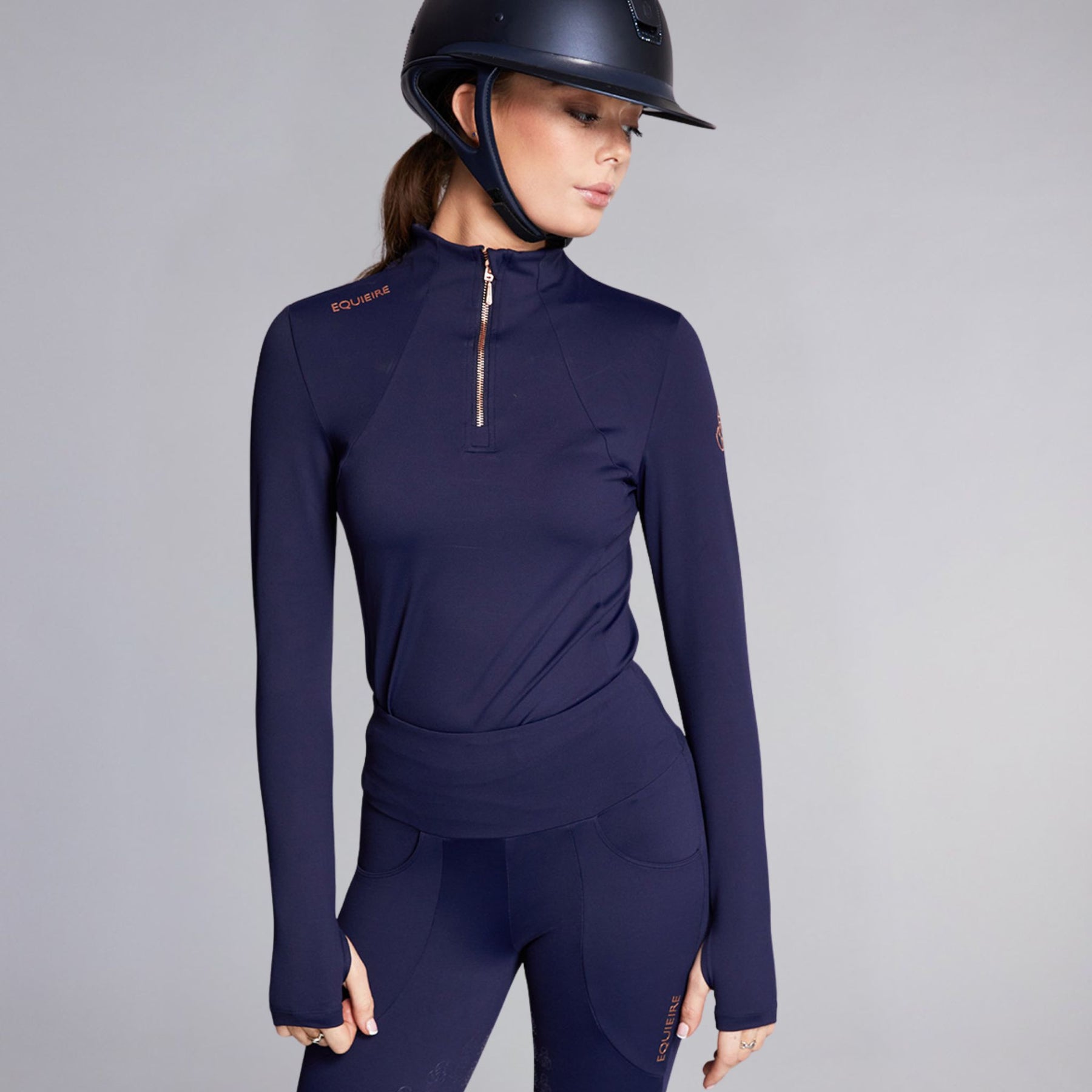 Equieire Women's Emily Riding Top in Navy