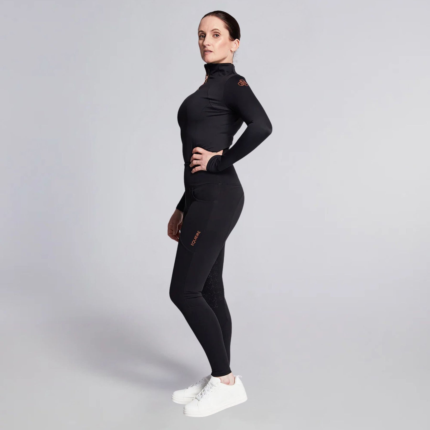 Equieire Women's Eve Compression Full-Seat Riding Tights in Black