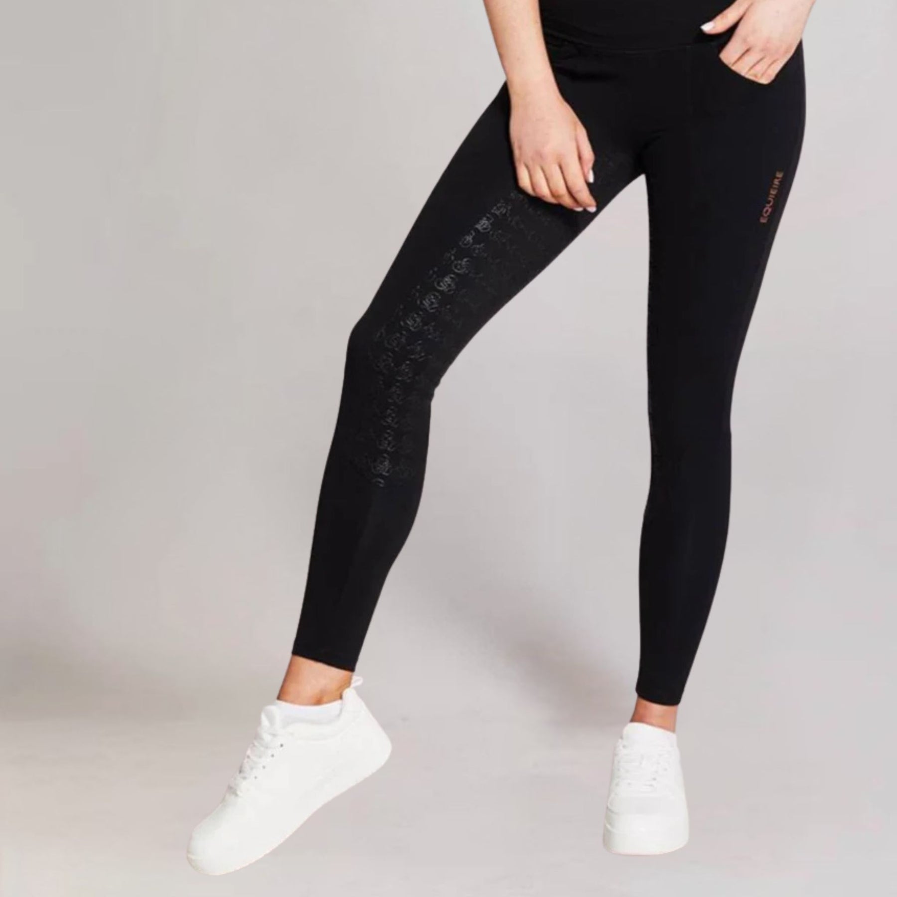 Equieire Women's Eve Compression Full-Seat Riding Tights in Black