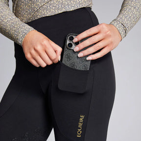 Equieire Women's Jessica 3/4 Grip Perform Riding Leggings in Black