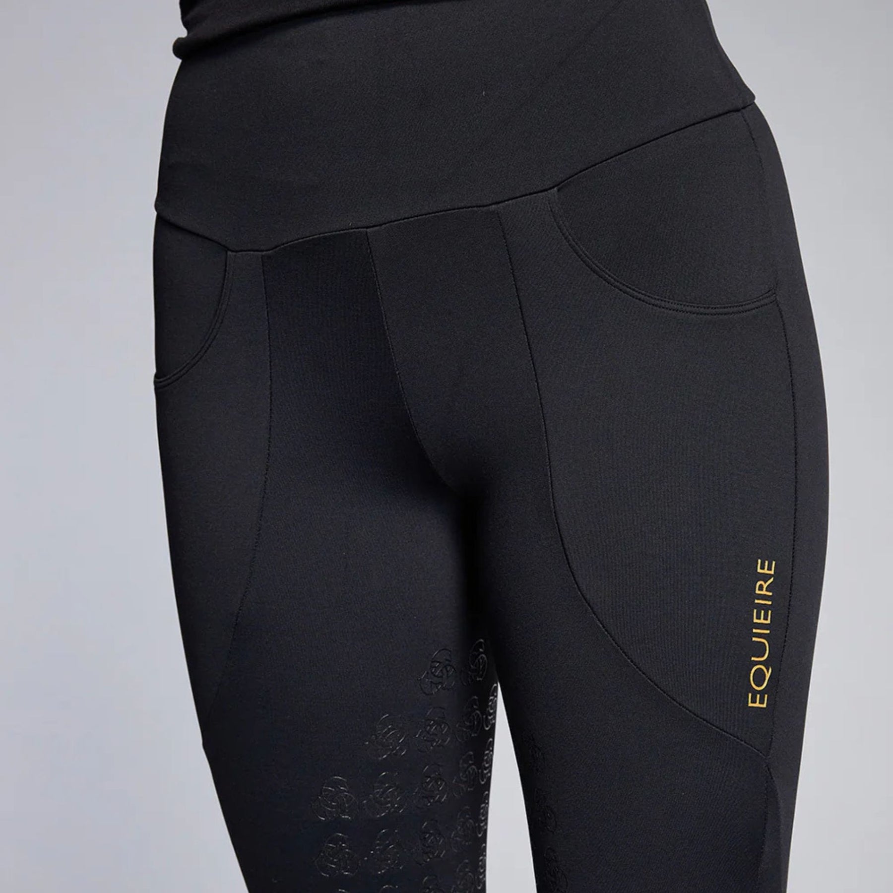 Equieire Women's Jessica 3/4 Grip Perform Riding Leggings in Black