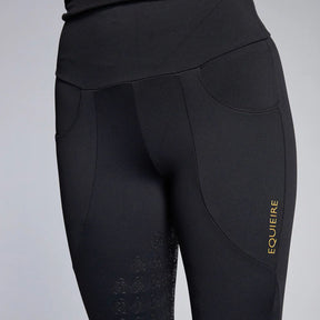 Equieire Women's Jessica 3/4 Grip Perform Riding Leggings in Black