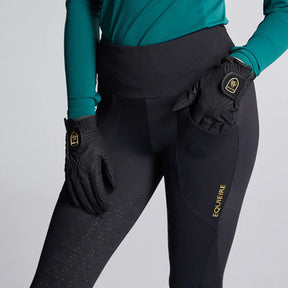 Equieire Women's Jessica 3/4 Grip Perform Riding Leggings in Black