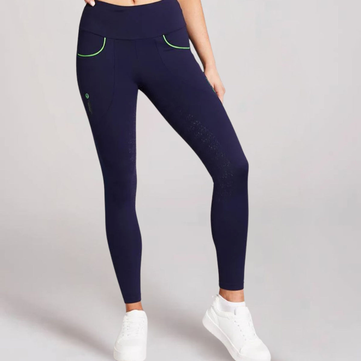 Equieire Women's Jessica Perform Full Seat Riding Leggings in Team Ireland - Navy