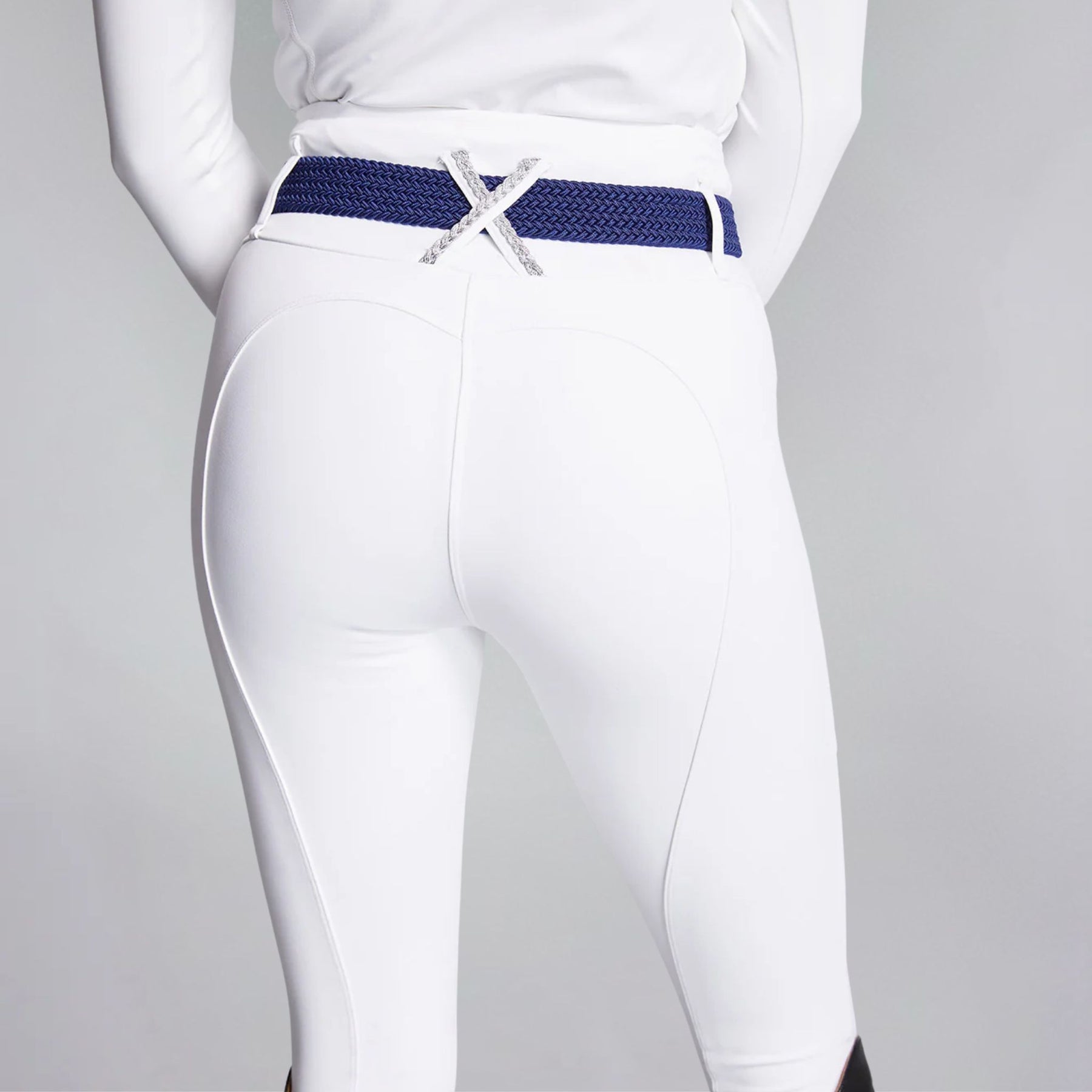 Equieire Women's Molly Knee-Grip Competition Riding Tights in White