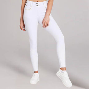 Equieire Women's Olivia Team Ireland Full-Seat Riding Breeches in White