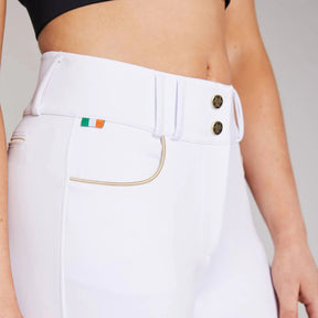 Equieire Women's Olivia Team Ireland Full-Seat Riding Breeches in White
