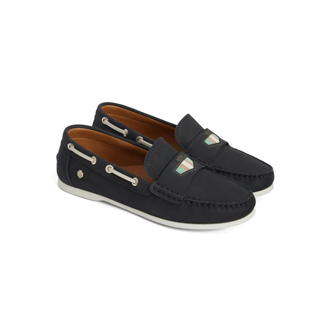 Fairfax & Favor Boston Deck Shoes in Navy & Mint