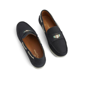 Fairfax & Favor Boston Deck Shoes in Navy & Mint