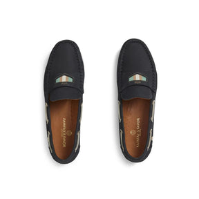 Fairfax & Favor Boston Deck Shoes in Navy & Mint