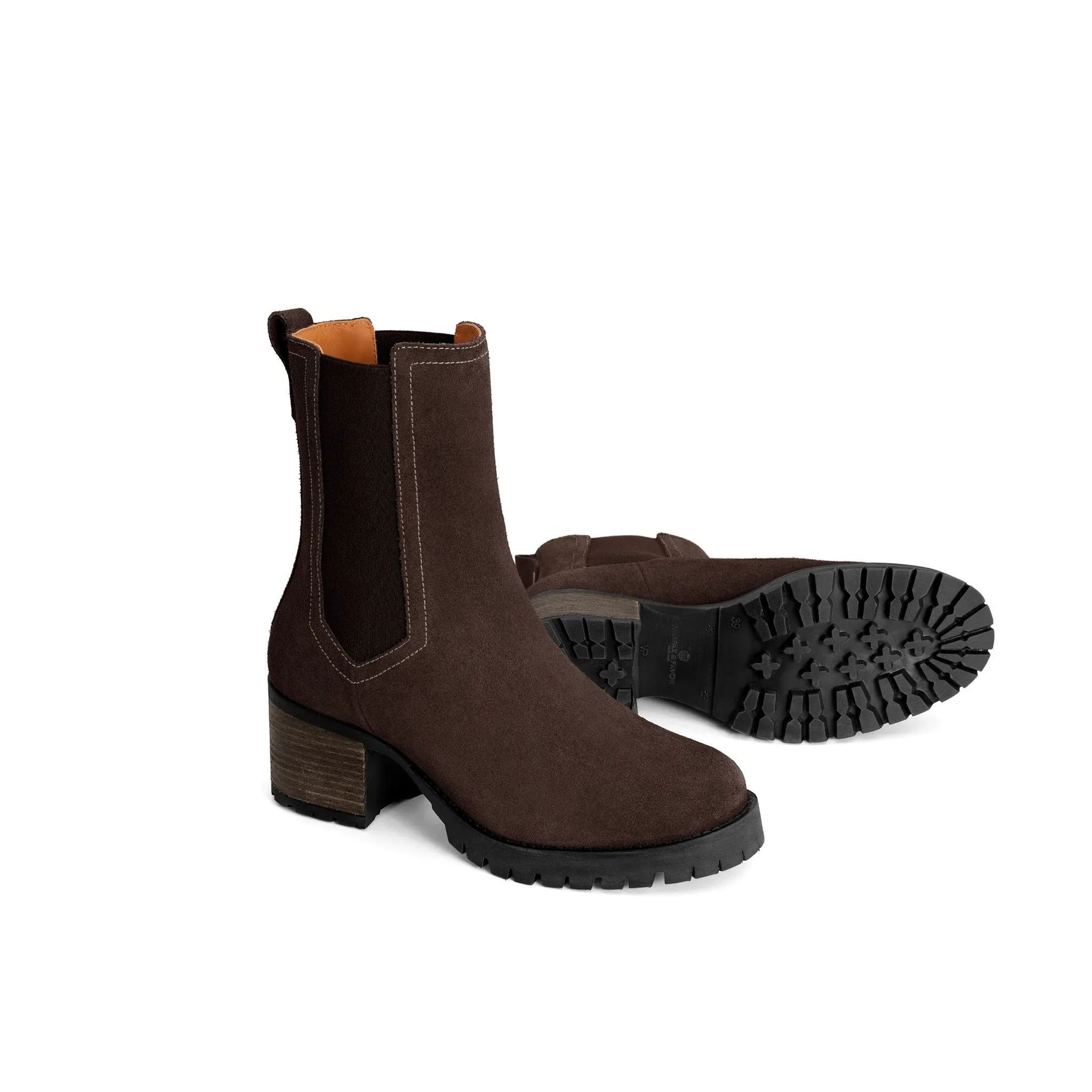 Fairfax & Favor Boudica Heeled Ankle Boot in Chocolate