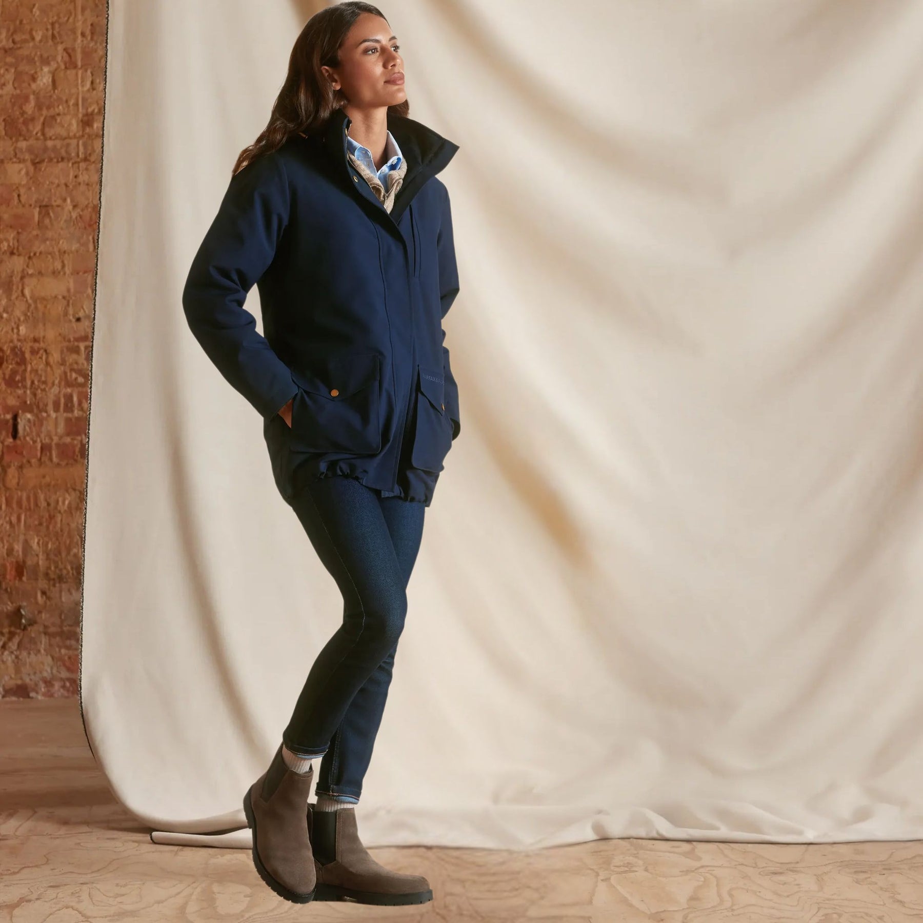 Fairfax & Favor Boudica Sheepskin Lined Ankle Boot in Fog