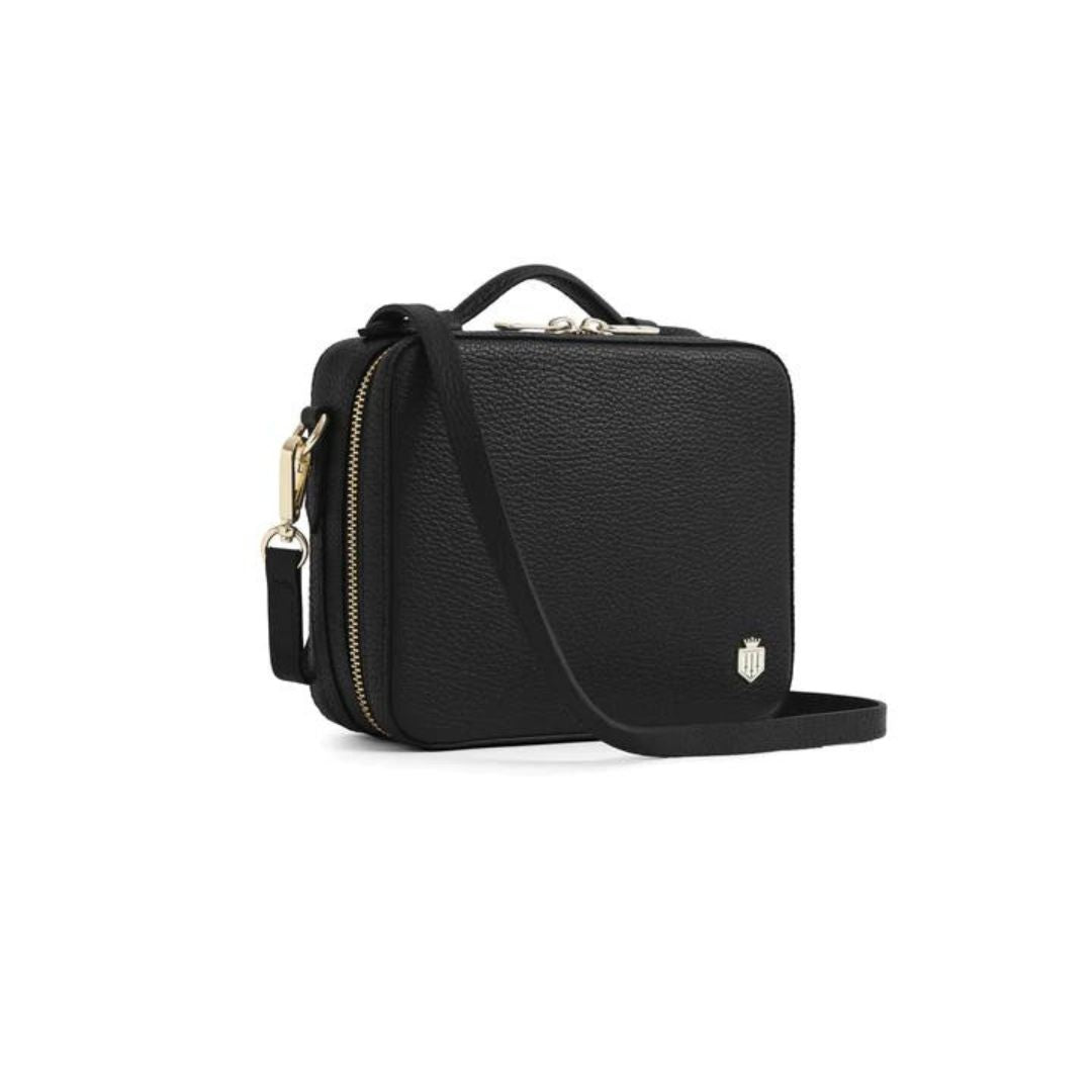 Fairfax & Favor Buckingham Crossbody Leather Bag in Black