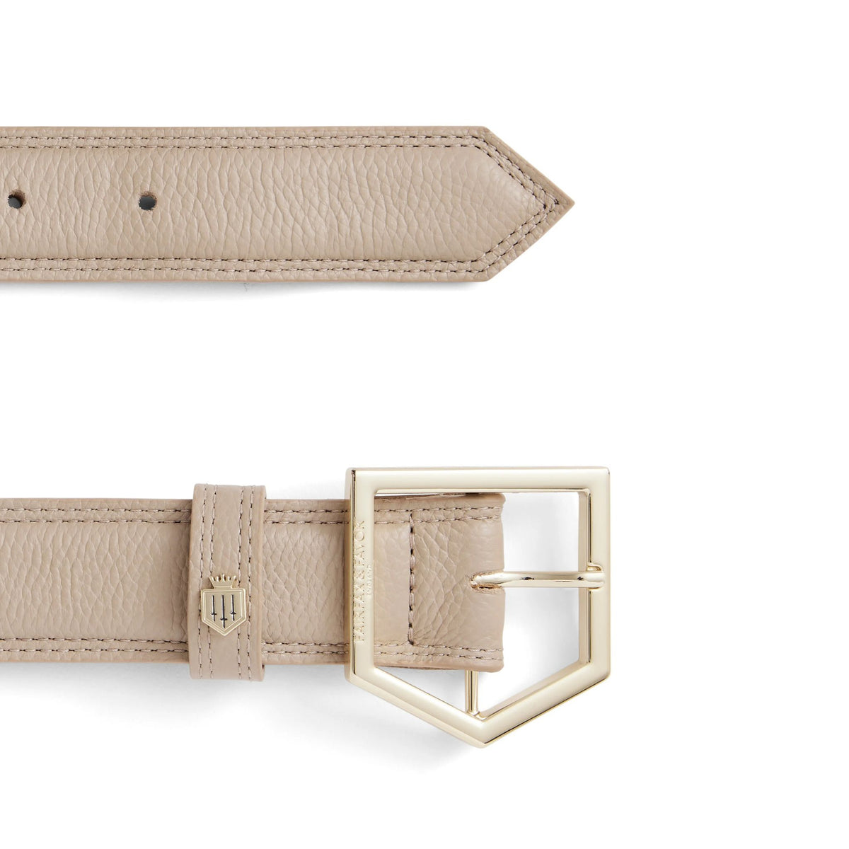 Fairfax & Favor Felbrigg Leather Belt in Stone